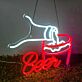 Bierglas mit einschenkender Hand LED Neonschild für Bar und Restaurant