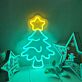 Weihnachtsbaum mit Stern LED-Neonschild Wohnzimmer Weihnachten