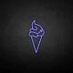 Softeis in der Waffel als LED-Neonschild