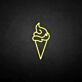 Softeis in der Waffel als LED-Neonschild