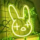 Hasenkopf mit Kreuzaugen LED-Neonschild Wohnzimmer Kinderzimmer