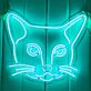 Katzenkopf LED-Neonschild Wohnzimmer Kinderzimmer