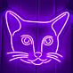 Katzenkopf LED-Neonschild Wohnzimmer Kinderzimmer