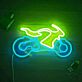Motorradfahrer LED Neonschild als stilvolle Wanddekoration