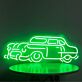 Klassisches Auto mit Wohnanhänger LED Neonschild Wanddekoration