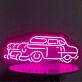 Klassisches Auto mit Wohnanhänger LED Neonschild Wanddekoration