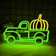 Pickup mit Kürbis LED-Neonschild für Wohnzimmer oder Herbstdekoration