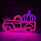 Pickup mit Kürbis LED-Neonschild für Wohnzimmer oder Herbstdekoration