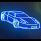 Modernes Sportwagen LED Neonschild als stilvolle Wanddekoration