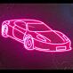 Modernes Sportwagen LED Neonschild als stilvolle Wanddekoration