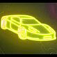 Modernes Sportwagen LED Neonschild als stilvolle Wanddekoration