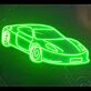 Modernes Sportwagen LED Neonschild als stilvolle Wanddekoration