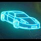 Modernes Sportwagen LED Neonschild als stilvolle Wanddekoration