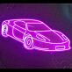 Modernes Sportwagen LED Neonschild als stilvolle Wanddekoration