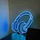 Kopfhörer LED-Neonschild für Studio und Wohnzimmer