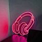 Kopfhörer LED-Neonschild für Studio und Wohnzimmer