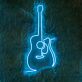 Gitarre LED Neonschild als stilvolle Wanddekoration