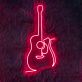 Gitarre LED Neonschild als stilvolle Wanddekoration