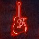 Gitarre LED Neonschild als stilvolle Wanddekoration