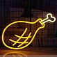 Hähnchenschenkel LED-Neonschild für Restaurant Imbiss
