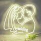 Hochzeitspaar LED Neonschild als romantische Wanddekoration