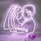 Hochzeitspaar LED Neonschild als romantische Wanddekoration