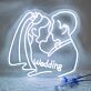 Hochzeitspaar LED Neonschild als romantische Wanddekoration