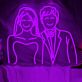 Brautpaar Silhouette LED-Neonschild für Hochzeit Fotohintergrund