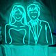 Brautpaar Silhouette LED-Neonschild für Hochzeit Fotohintergrund