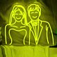 Brautpaar Silhouette LED-Neonschild für Hochzeit Fotohintergrund