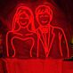 Brautpaar Silhouette LED-Neonschild für Hochzeit Fotohintergrund
