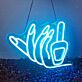 Maniküre Hand mit Nagellackpinsel LED-Neonschild für Nagelstudio