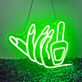 Maniküre Hand mit Nagellackpinsel LED-Neonschild für Nagelstudio