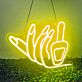Maniküre Hand mit Nagellackpinsel LED-Neonschild für Nagelstudio