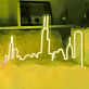 Abstrakte Stadt Skyline LED Neonschild als moderne Wanddekoration