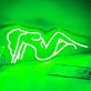 Abstrakte Frauenfigur LED Neonschild als moderne Kunstdekoration