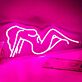 Abstrakte Frauenfigur LED Neonschild als moderne Kunstdekoration