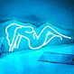 Abstrakte Frauenfigur LED Neonschild als moderne Kunstdekoration
