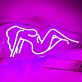 Abstrakte Frauenfigur LED Neonschild als moderne Kunstdekoration