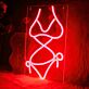 Frauenkörper Silhouette im Bikini LED-Neonschild für Bar Club