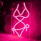 Frauenkörper Silhouette im Bikini LED-Neonschild für Bar Club