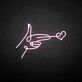 Liebesgruß als LED-Neonschild mit Handmotiv