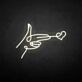 Liebesgruß als LED-Neonschild mit Handmotiv