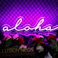 Aloha LED Neon Schriftzug als Wanddekoration
