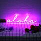 Aloha LED Neon Schriftzug als Wanddekoration