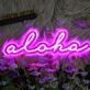 Aloha LED Neon Schriftzug als Wanddekoration
