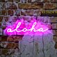 Aloha LED Neon Schriftzug als Wanddekoration