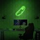 Lustiges LED Neonschild mit Cartoon Gurkenmotiv für originelle Wanddekoration