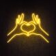 Hände mit Herzform LED-Neonschild Wohnzimmer Schlafzimmer