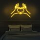 Hände mit Herzform LED-Neonschild Wohnzimmer Schlafzimmer